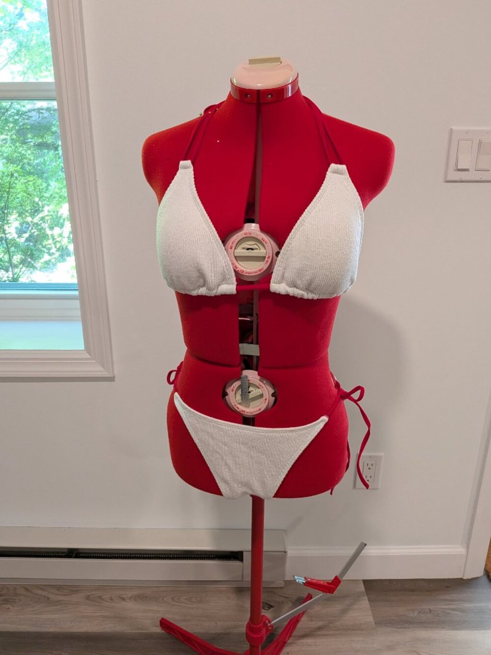 GORGLITTER Bikini Set in red/white